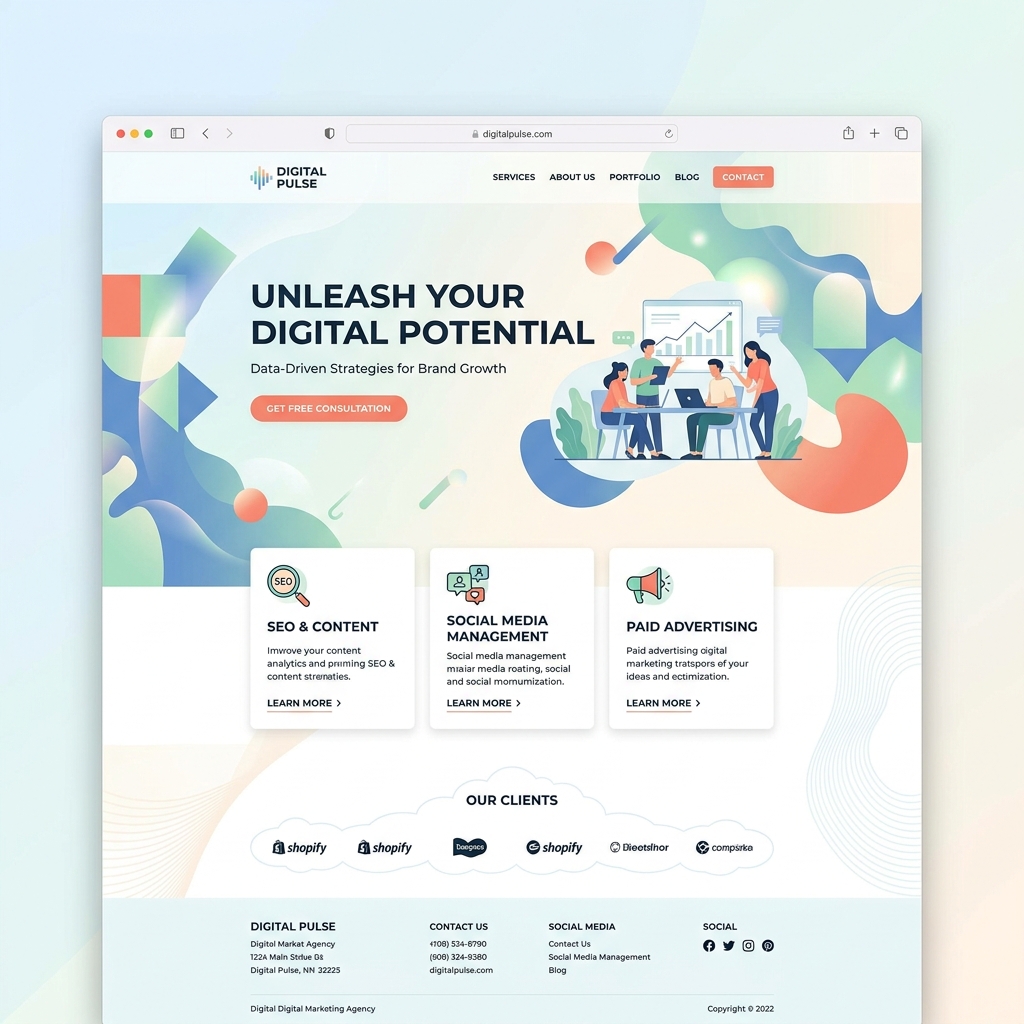 Digital Marketing Agency Desktop View